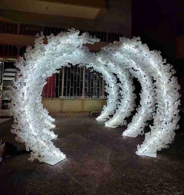 half round flower lighting ring